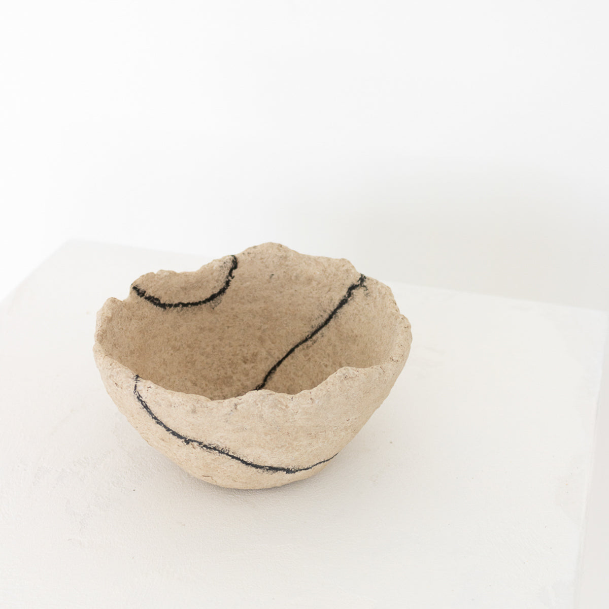 Handmade by Montana artist Jennifer Alden Design, Vessel Study No. 47 is a contemporary sculpture made from paper clay and charcoal. Each unique vessel in this collection is one-of-a-kind, rare, and both primitive and modern. 